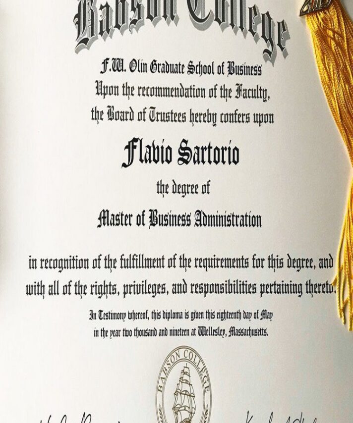 Buy college degree from The Babson College