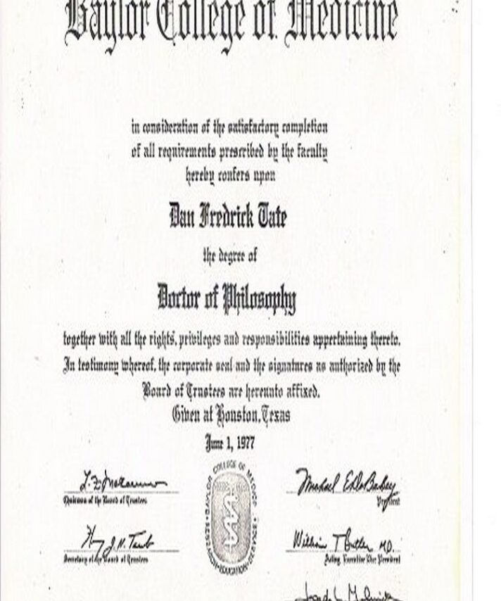 Buy college degree from The Baylor College of Medicine