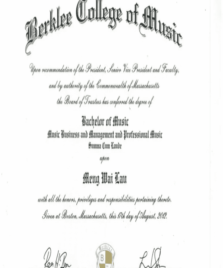 Buy college degree from The Berklee College of Music