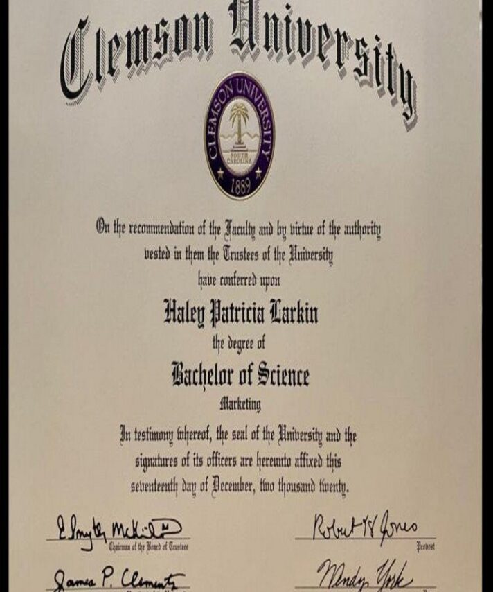 Buy college degree from The Clemson University