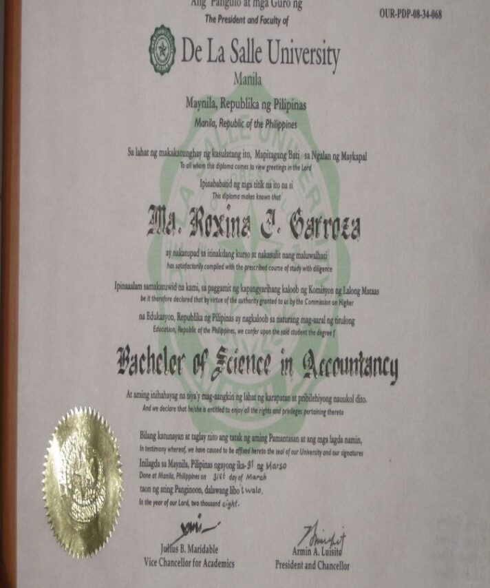 Buy college degree from the De La Salle University