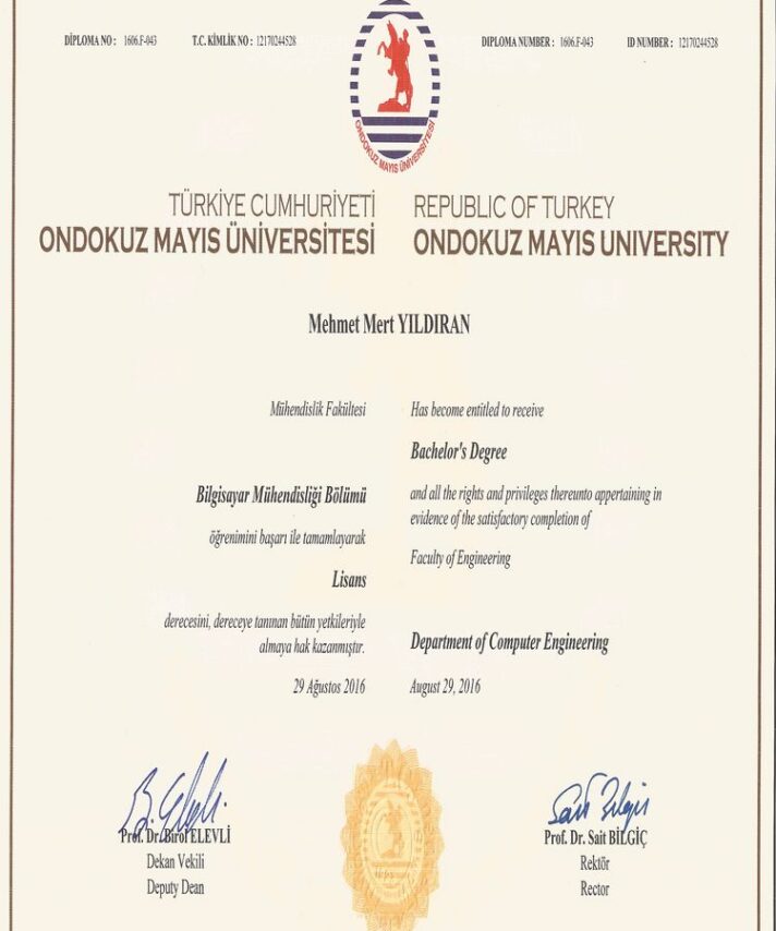 Buy college degree from the Ondokuz Mayis Üniversitesi