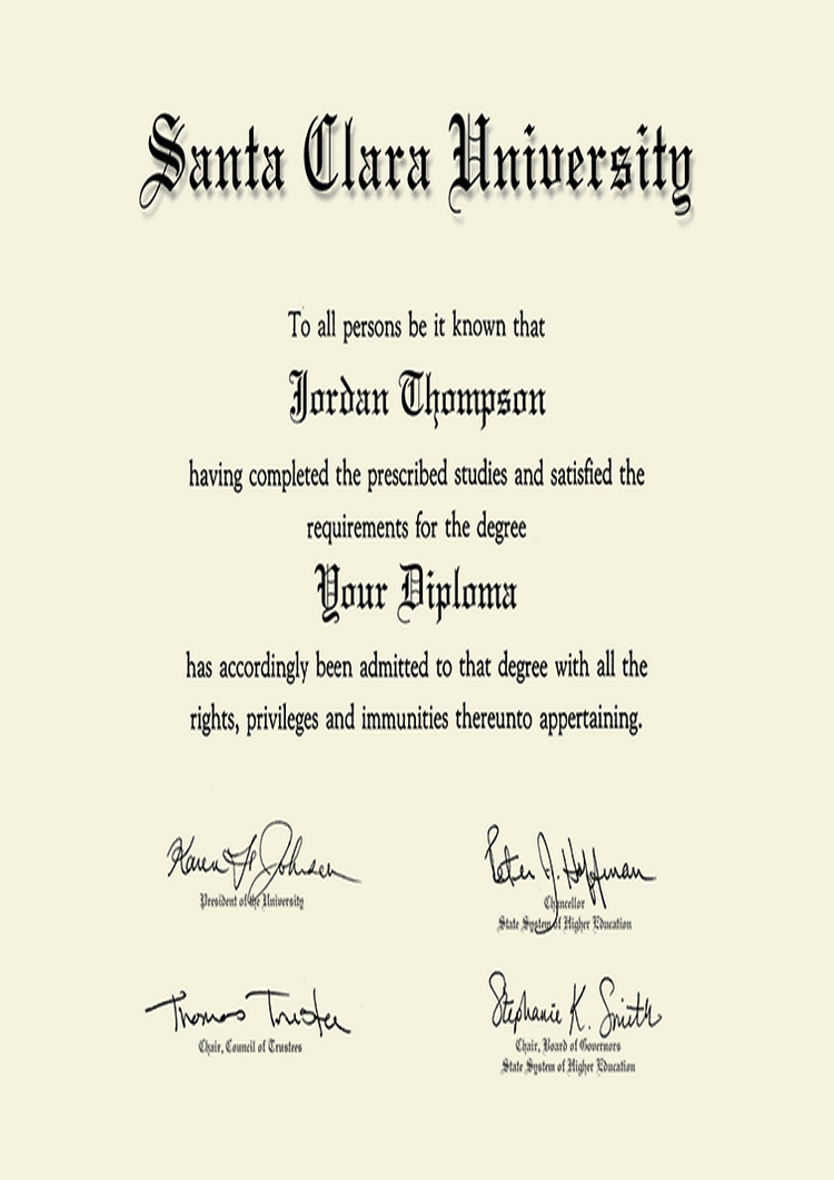 Buy college degree from The Santa Clara University