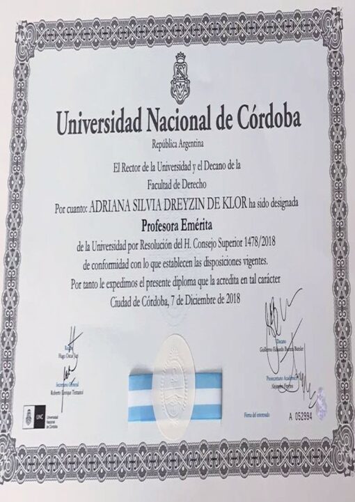 Buy college degree from the Universidad Nacional de Córdoba
