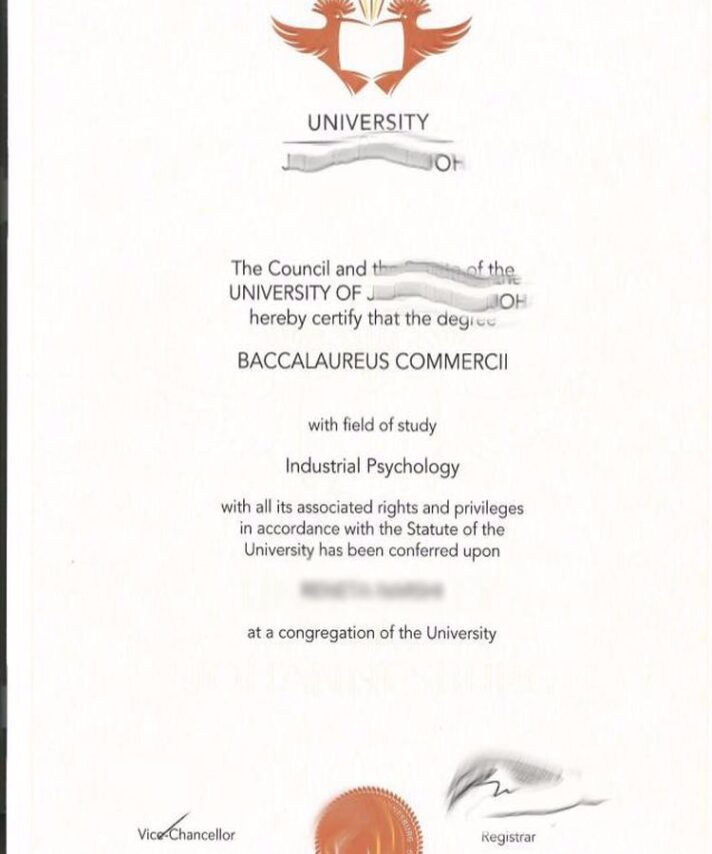 Buy college degree from the University of Johannesburg