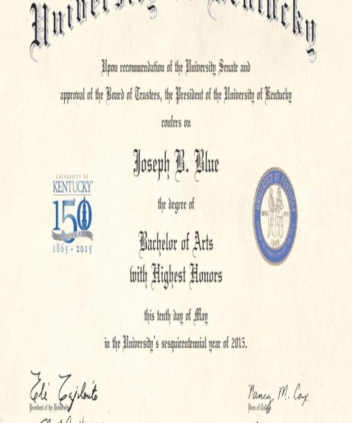 Buy college degree from The University of Kentucky