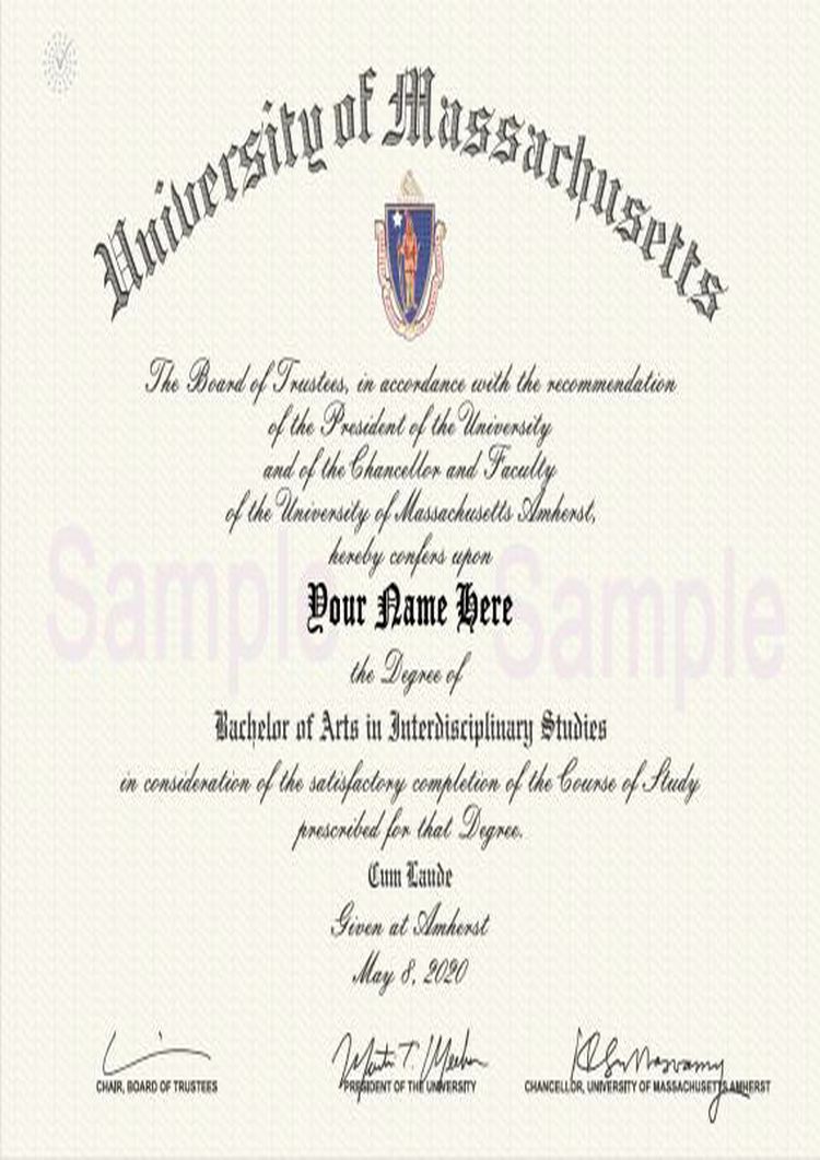 Buy college degree from The University of Massachusetts Amherst