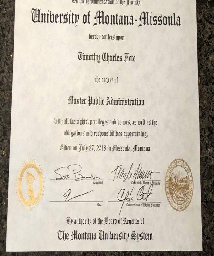 Buy college degree from The University of Montana