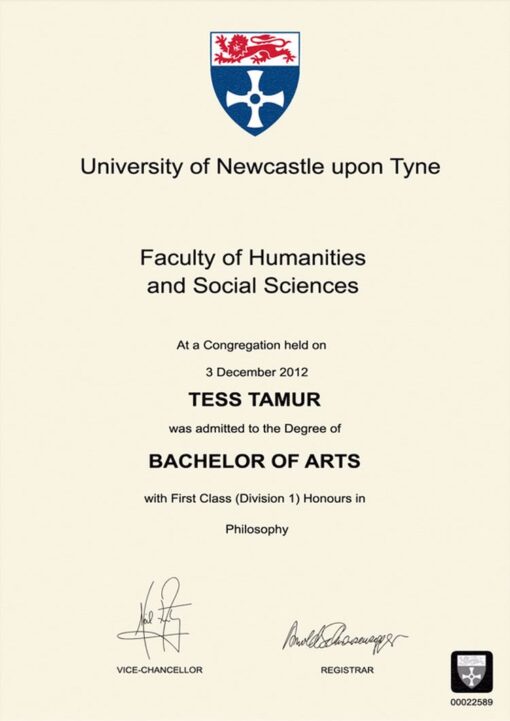 Buy college degree from The University of Newcastle