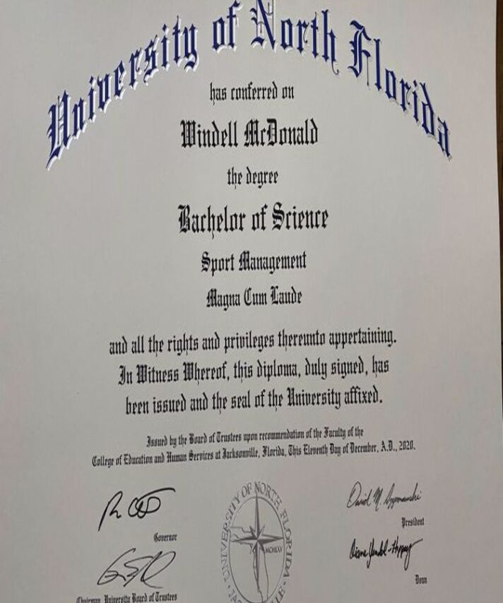 Buy college degree from The University of North Florida