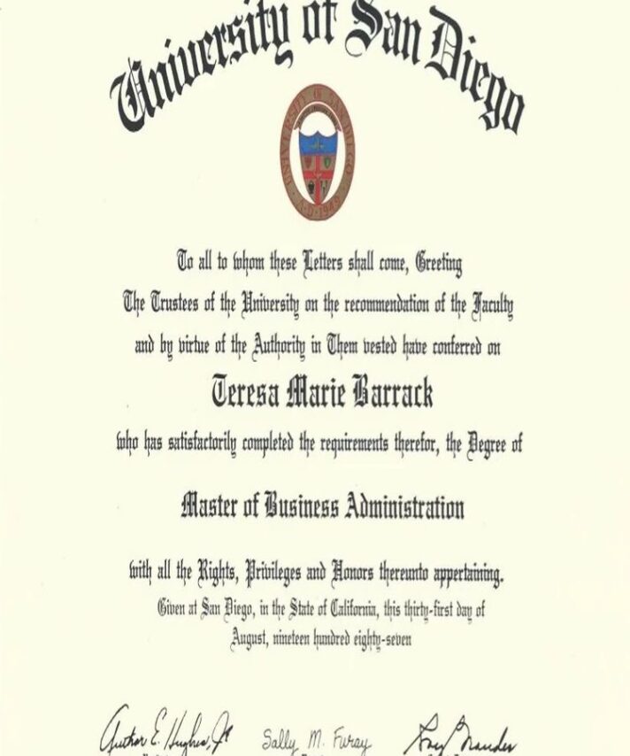 Buy college degree from The University of San Diego