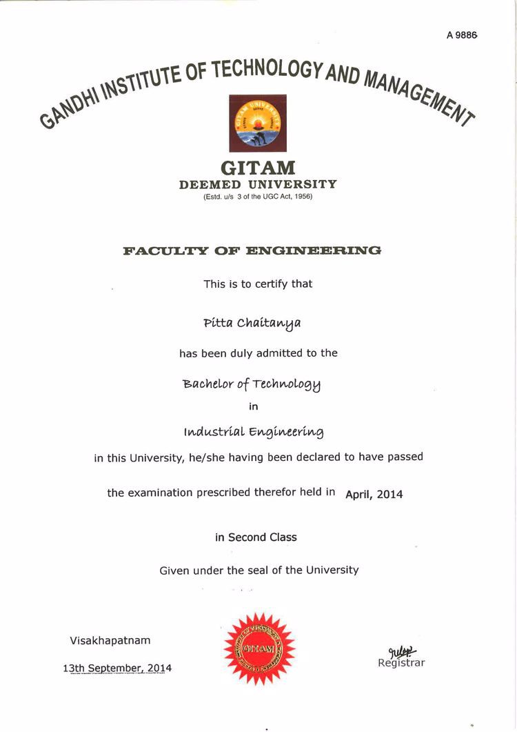 Buy college degree from The Gandhi Institute of Technology and Management